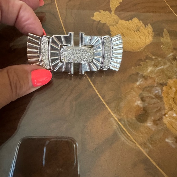 Judith Leiber crystal Swarovski metalic bow pin brooch. New - Picture 15 of 16